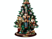 Load image into Gallery viewer, The Bradford Exchange Magic of the Holidays Ultimate Nutcracker Tree Musical Illuminated Christmas Tabletop Decoration with Rotating Train, Hand-Painted & LED Lights Holiday Collectible 12.5-inches