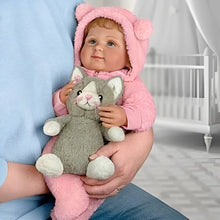 Load image into Gallery viewer, The Ashton-Drake Galleries Zoe My Snuggle Kitten Baby Doll and Plush Cat Set RealTouch® Vinyl Skin Hand-rooted Hair with Pink Sherpa Outfit 17.5-Inches - RCE Global Solutions