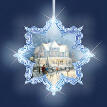 Load image into Gallery viewer, The Bradford Exchange Snow Delightful Ornaments Radiant Joys of the Season Illuminated Ornament Collection Set of 3 Collectible Ornaments with LED Lights Sparkling Glitter Christmas Decoration by Thomas Kinkade - RCE Global Solutions