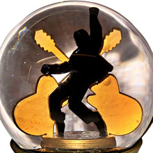 Load image into Gallery viewer, The Bradford Exchange Elvis Burning Love Glitter Globe Collection Issue #6 “Heartbreak Hotel” Musical Snow Globe with Elvis Silhouette and Artwork by Nate Giorgio 6-inches