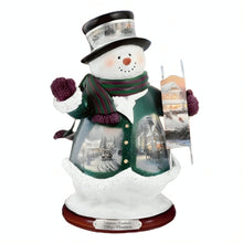 Load image into Gallery viewer, The Bradford Exchange Winter Wonderland Snowman Heirloom Classics Collection Issue #5 Village Christmas Holiday Decoration Figurine by Thomas Kinkade 7-inches