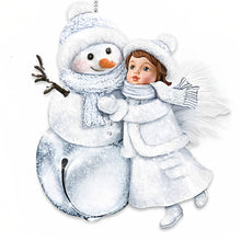Load image into Gallery viewer, The Bradford Exchange Heaven's Little Wonders Snow Angel Ornament Collection Set of 2 Christmas Decoration Metallic Jingle Bell 3.75-inches - RCE Global Solutions