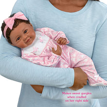 Load image into Gallery viewer, The Ashton-Drake Galleries Ping Lau Hold Me Hattie So Truly Real® Interactive Lifelike Baby Doll with Soft RealTouch® Vinyl Skin Hand-rooted Hair Poseable and Weighted Body 18-inches - RCE Global Solutions