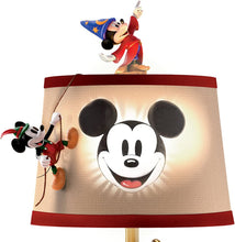 Load image into Gallery viewer, The Bradford Exchange Disney Mickey Mouse Through The Years Sculptural Table Lamp with Fabric Shade 22.5-Inches - RCE Global Solutions
