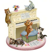 Load image into Gallery viewer, The Bradford Exchange Cats Put a Song in Our Hearts Music Box Handcrafted Kittens Playing 'Fur Elise' Adorable Cat Sculptures Perfect Gift for Cat Lovers 6.5" W x 6" H-inches - RCE Global Solutions