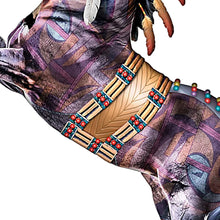 Load image into Gallery viewer, The Bradford Exchange Shaman Spirit of the Painted Pony Sculpture Collection Handcrafted with Real Feathers Faux Leather and Meticulous Beadwork by Laurie Prindle 7-inches - RCE Global Solutions