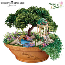 Load image into Gallery viewer, The Bradford Exchange Always in Bloom® Love Lives Here Table Centerpiece Floral Arrangement with Illuminated Gazebo Handcrafted Flowers and Tranquil Garden Scene Inspired by'The Garden of Prayer' Painting by Thomas Kinkade 11.5 W" x 11" H - RCE Global Solutions