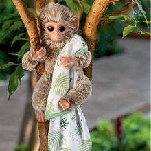 Load image into Gallery viewer, The Ashton-Drake Galleries Pilo Lifelike Baby Borneo Macaque Monkey Doll with Blanket So Truly Real RealTouch Vinyl Hand-Painted Features Mohair and Faux Fur Poseable Arms Legs and Tail 12-inches