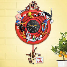 Load image into Gallery viewer, The Bradford Exchange Looney Tunes Sculptural Wall Clock Hand-cast & Intricately Sculpted Heirloom Quality with Eight Iconic Characters, Time-Intensive Hand-Painting & Quaint 'That's All Folks!' Pendulum 16-Inches - RCE Global Solutions