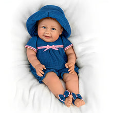 Load image into Gallery viewer, The Ashton-Drake Galleries Summertime Sweetie Poseable Baby Doll is Ready for Your Afternoon Adventures RealTouch Vinyl by Sherry Miller 21-inches - RCE Global Solutions