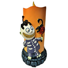 Load image into Gallery viewer, The Bradford Exchange Disney The Nightmare Before Christmas Candle Collection Issue #6 Barrel LED Flameless Candle with Sculpted Details 7-inches