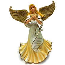 Load image into Gallery viewer, The Bradford Exchange ‘Guardian Angel Embrace’ Figurine Handcrafted and Hand-Painted with Golden Accents Glittered Winged Heart and Sentimental Sash 10.5-inches - RCE Global Solutions