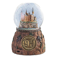 Load image into Gallery viewer, The Bradford Exchange Harry Potter Journey To Hogwarts Express Illuminated Musical Glitter Snow Globe Handmade Lighted Sculpture With Hermione Ron and Moving Train Plays Hedwigs Theme Song 7-Inches - RCE Global Solutions
