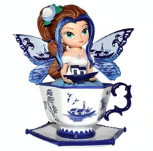 Load image into Gallery viewer, The Hamilton Collection Romance Teacup Fairy Figurine Collection Issue #2: A Lasting Lifelong Journey Handcrafted Resin with Glitter Accents and Detailed Wings by Jasmine Becket-Griffith 5-inches