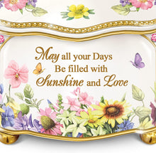Load image into Gallery viewer, The Bradford Exchange A Garden of Love Hand-Glazed Ivory-Color Music Box Adorned with Nature Art by Marjolein Bastin and Features A Scalloped-Edge Lid with 22K-Gold Accents - RCE Global Solutions