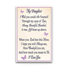 Load image into Gallery viewer, The Bradford Exchange Daughter You Are Strong Beautiful And Loved Mirrored Musical Butterfly Glitter Globe 6-inches - RCE Global Solutions