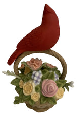 Load image into Gallery viewer, The Hamilton Collection Forever In Our Hearts Cardinal Basket Figurine Handcrafted Porcelain Remembrance Keepsake with Hand-Formed Flowers Symbol of Love and Comfort by Blake Jensen 8.75-inches - RCE Global Solutions