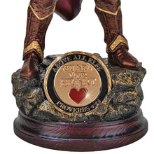 Load image into Gallery viewer, The Bradford Exchange The Lord's Strength Sculpture Collection Issue #16 Guard Your Heart Religious Knight Cold-Cast Bronze with 24K Gold-Plated Challenge Coin 12-inches - RCE Global Solutions