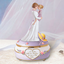 Load image into Gallery viewer, The Bradford Exchange A Mother's Embrace Music Box Handcrafted Heirloom Porcelain® with Raised-relief Flowers and 22K Gold Accents Sculpted Mother and Daughter Figurine Plays "Always in My Heart" - RCE Global Solutions