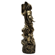 Load image into Gallery viewer, The Bradford Exchange Light Of The World Sculpture Collection Issue #6: 'The Good Shepherd' Handcrafted Cold-Cast Bronze Illuminated with Inspirational Scripture 11-inches - RCE Global Solutions