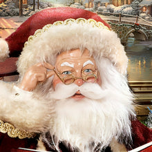 Load image into Gallery viewer, The Bradford Exchange 'Twas The Night Before Christmas Narrating Santa Figurine Lights Up by Thomas Kinkade 12-inches - RCE Global Solutions