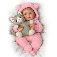 Load image into Gallery viewer, The Ashton-Drake Galleries Zoe My Snuggle Kitten Baby Doll and Plush Cat Set RealTouch® Vinyl Skin Hand-rooted Hair with Pink Sherpa Outfit 17.5-Inches - RCE Global Solutions