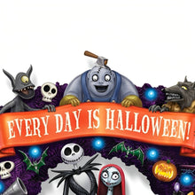 Load image into Gallery viewer, The Hamilton Collection Disney Tim Burton’s The Nightmare Before Christmas Halloween Wreath Illuminated Sculpture 18-inches - RCE Global Solutions