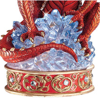 Load image into Gallery viewer, The Hamilton Collection Youngblood Guardian Red Dragon Figurine With Svenka Crystal 7.75-Inches - RCE Global Solutions