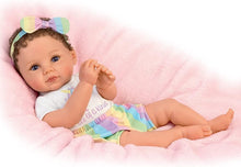 Load image into Gallery viewer, The Ashton - Drake Galleries One of a Kind Katherine Baby Doll So Truly Real® Collectible with RealTouch® Vinyl Hand-Rooted Hair Weighted Cloth Body & Unicorn T-Shirt by Ping Lau 18-Inches