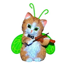 Load image into Gallery viewer, The Hamilton Collection "Lucky as a Cricket" Cute as a Bug Cat Figurine Hand-Sculpted and Hand-Painted Collectible Resin Figurine with Bright Green-Eyed and Cricket-Inspired Design by Kayomi Harai 4-inches - RCE Global Solutions