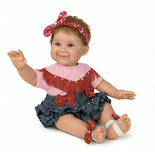 Load image into Gallery viewer, The Ashton-Drake Galleries Little Rhinestone Cowgirl Baby Doll So Truly Real® Lifelike Baby Doll with RealTouch® Vinyl, Hand-Rooted Hair, and Custom Country-Style by Ping Lau 18-Inches - RCE Global Solutions