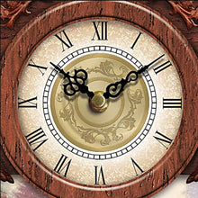 Load image into Gallery viewer, The Bradford Exchange Thomas Kinkade Timeless Moments Personalized Cuckoo Clock with Family Name Engraving and Seasonal Artwork 9-Inches