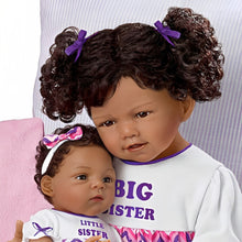 Load image into Gallery viewer, The Ashton - Drake Galleries A Sister's Love Child And Baby So Truly Real® Lifelike With RealTouch® Vinyl Skin African American Wear Hand-Finished Outfits Poseable Doll Set by Waltraud Hanl 24-inches - RCE Global Solutions
