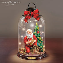 Load image into Gallery viewer, The Bradford Exchange Thomas Kinkade Joy To The World Santa Claus Christmas Tree Lantern Decoration With Lights and Voice Narration Telling The Nativity Story Hand Crafted 9"-Inches - RCE Global Solutions