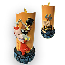 Load image into Gallery viewer, The Bradford Exchange Disney The Nightmare Before Christmas Candle Collection Issue #4 "Lock" LED Flameless Candle with Sculpted Details 7-inches