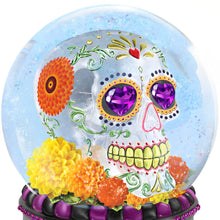 Load image into Gallery viewer, The Bradford Exchange Glow-in-The-Dark Dia De Los Muertos Glitter Globe Plays Melody of Claire de Lune 5.75-inches - RCE Global Solutions