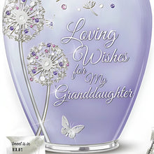 Load image into Gallery viewer, The Bradford Exchange A Year Of Wishes Heirloom Porcelain Granddaughter Musical Wish Jar with 365 Unique Affirmations 7.25-inches - RCE Global Solutions