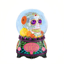 Load image into Gallery viewer, The Bradford Exchange Glow-in-The-Dark Dia De Los Muertos Glitter Globe Plays Melody of Claire de Lune 5.75-inches - RCE Global Solutions