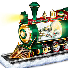 Load image into Gallery viewer, The Bradford Exchange “Bringing Holiday Cheer” Illuminated Musical Snow Globe Train Christmas Decoration by Thomas Kinkade 9-Inches - RCE Global Solutions