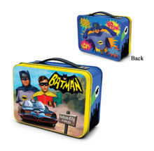 Load image into Gallery viewer, The Bradford Exchange BATMAN Classic TV Series Mini Lunchbox Collection Issue #1 Batman and Robin Lunchbox with Original Retro-style Artwork 5-inches