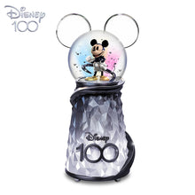 Load image into Gallery viewer, The Bradford Exchange Mickey Mouse Disney 100 Years of Wonder Glitter Globe Illuminated with LED Lights Commemorative Limited Edition Celebrating Disney's Centennial 10.5-Inches - RCE Global Solutions