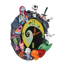 Load image into Gallery viewer, The Bradford Exchange Disney Tim Burton's The Nightmare Before Christmas Wall Clock Handcrafted Timepiece with Eight Lovable Characters - A Must-Have for Halloween & Disney Collectors 11-Inches - RCE Global Solutions