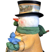 Load image into Gallery viewer, The Bradford Exchange “Holiday Cheer” Winter Wonderland Snowman Heirloom Classics Snowman Collection Issue #9 Christmas Decoration Figurine by Thomas Kinkade 7-Inches