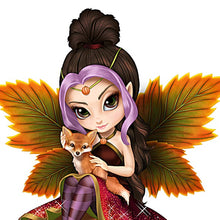 Load image into Gallery viewer, The Hamilton Collection Pumpkin Spice and Everything Nice Fairy Figurine by Artist Jasmine Becket-Griffith Featuring Leaf-Like Wings and Hand-Painted Metallic Finishes - RCE Global Solutions