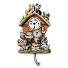 Load image into Gallery viewer, The Bradford Exchange Frolicking Felines Fully Sculpted Hand-Painted Cat-Themed Cuckoo Clock 12-inches - RCE Global Solutions