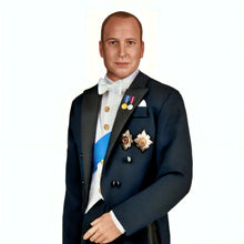 Load image into Gallery viewer, The Ashton-Drake Galleries The Royal House Of Windsor Portrait Doll Collection Issue #2: Prince William Handcrafted Poseable Doll in 2022 State Banquet Attire with Detailed Medals and Brooches 16-Inches - RCE Global Solutions