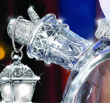 Load image into Gallery viewer, The Bradford Exchange Thomas Kinkade White Christmas Masterpiece Edition Genuine Crystal Snowman Figurine Decoration Features Miniature Illuminated Village and Miniature Moving Train 10"-Inches - RCE Global Solutions