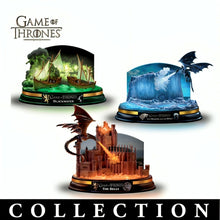 Load image into Gallery viewer, The Bradford Exchange GAME OF THRONES Epic Moments Sculptures Collection Issue #3: 'Blackwater' Light-Up Hand-Painted Sculpture Official HBO Licensed with House Sigils and Built-In Illumination 6.5-inches - RCE Global Solutions