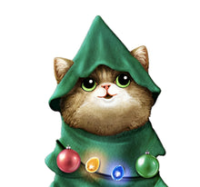 Load image into Gallery viewer, The Bradford Exchange Purr-fect Medleys Figurine Collection Issue #1 Merry Mischief Cat Figurine with Festive Lighting & Plays Melody Christmas Decorations by Kayomi Harai 5-Inches - RCE Global Solutions