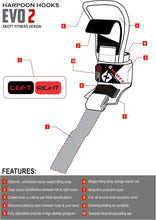 Load image into Gallery viewer, Skott Evo 2 Series Pro Metal Weight Lifting Hooks Best Heavy Duty Power Lifting Grip Assistance Set of 2 Unisex One Size